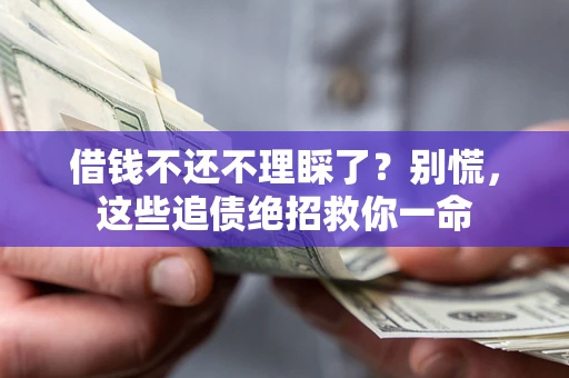 武汉借钱不还不理睬了？别慌，这些追债绝招救你一命